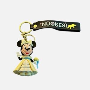 Disney Minnie 3D Keychain Wristlet Bag Charm